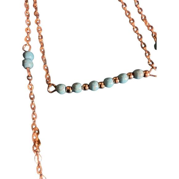 Beautiful 2 Layered Turquoise Necklace - Picture 7 of 10